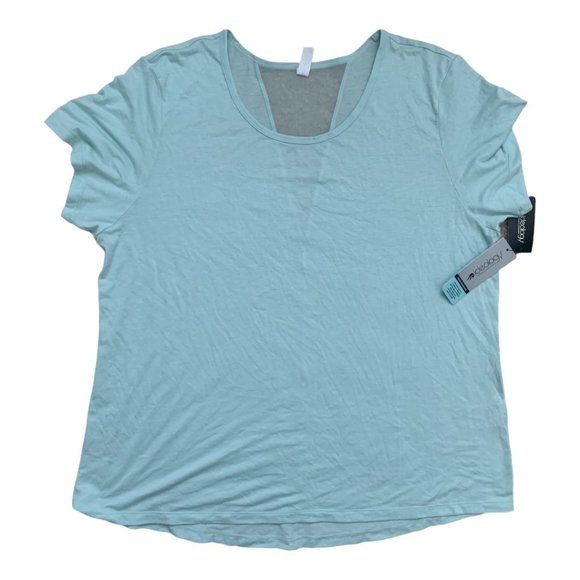 Ideology Tops - Ideology  Light Blue Rapid-dry Mesh Back Performance T-Shirt Size XXL